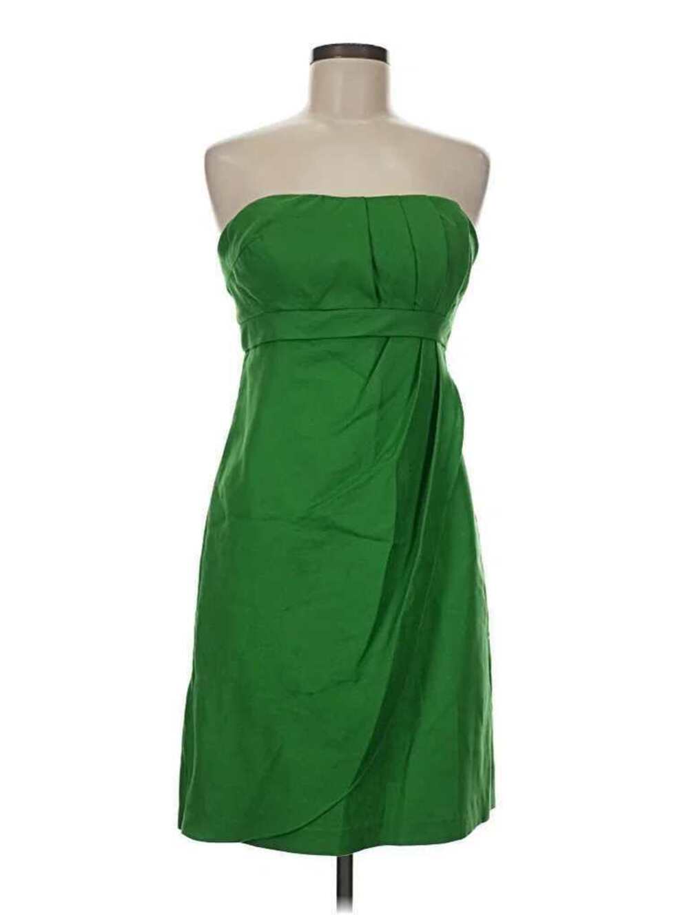 Jenny Yoo Collection Size 8 $285 Avery Evergreen Silk Cotton Strapless Dress